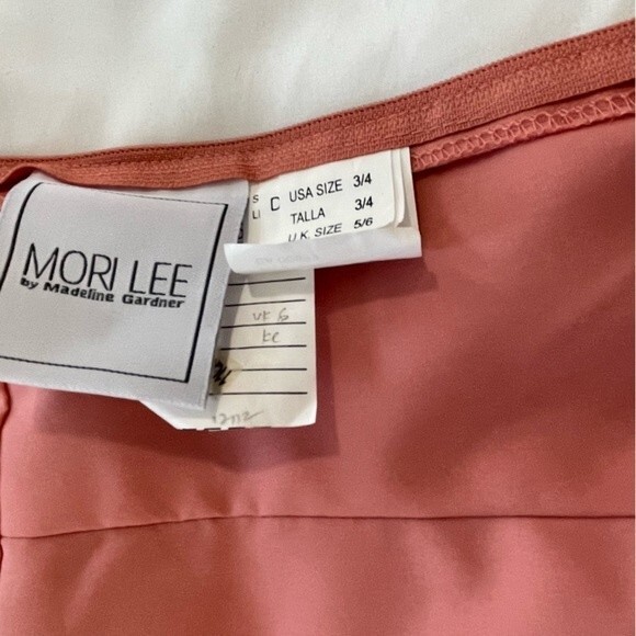 NWT Mori Lee 2 Piece Satin Gown Dress Size 3 / 4 with Wrap Prom or Wedding - Picture 6 of 15